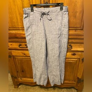 Coldwater Creek linen pants with pockets wide leg 14